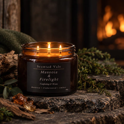 Massoia & Fireligt 400g Amberlight 3 Wick Candle