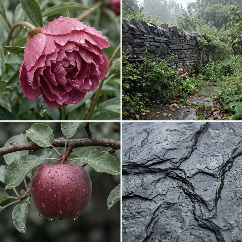 Peony & Rainwashed Slate